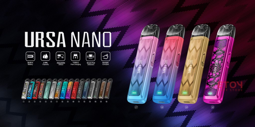 Lost Vape Ursa Nano Pod Kit — 800mAh — Якісна, багаторазова електронна сигарета.